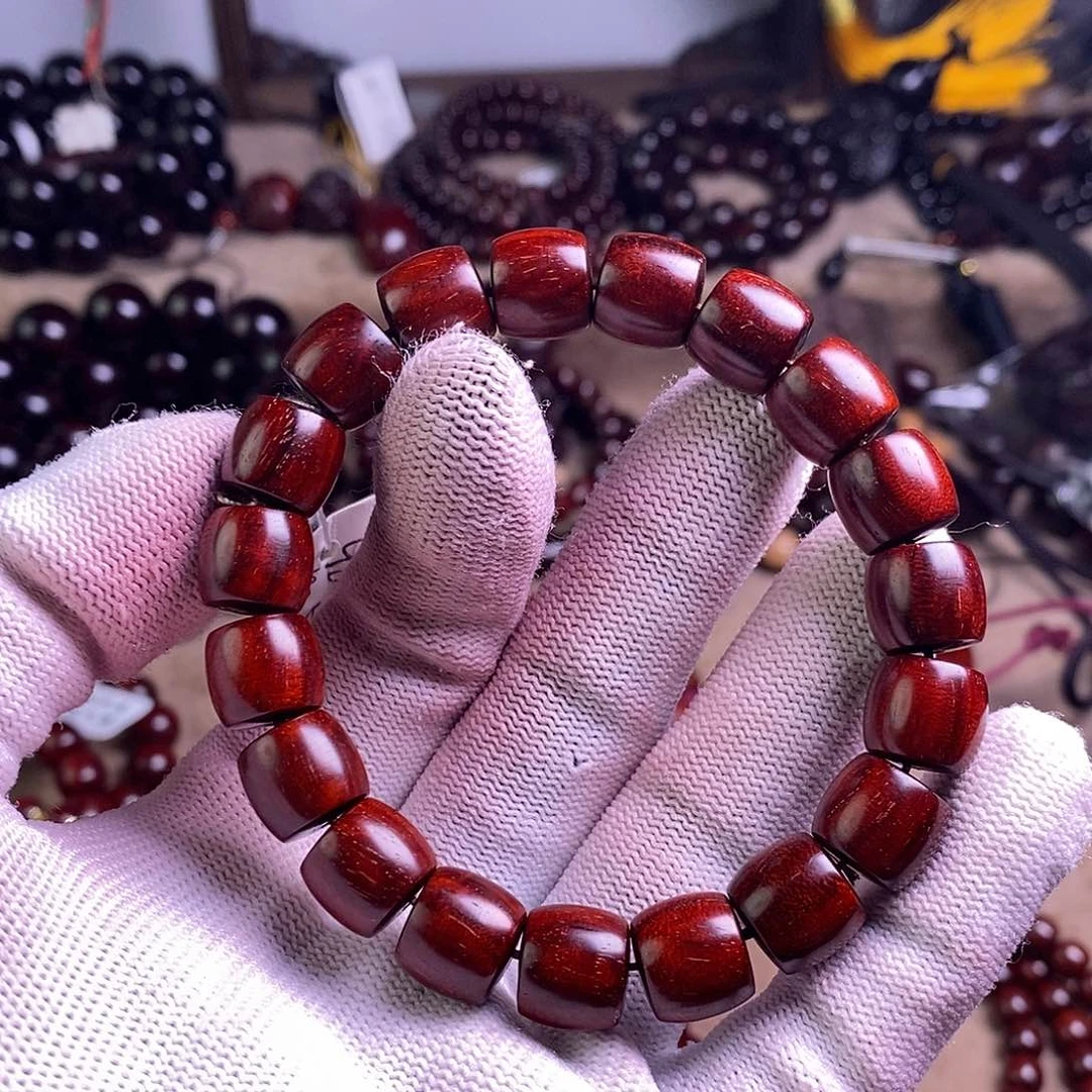 文***陽小叶紫檀手串/手链无胶无蜡1011龙鳞直切