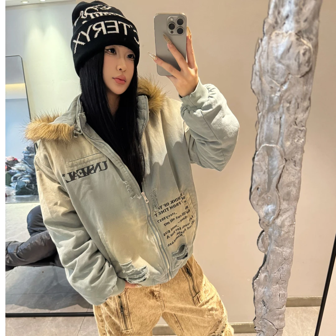 ASK【ERD风格外套】美式拼接宽松版型夹克外套情侣百搭外套秋冬