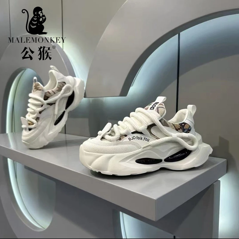 公猴官方正版男鞋增高休闲新款老爹鞋子男款百搭防滑运动鞋-CF003