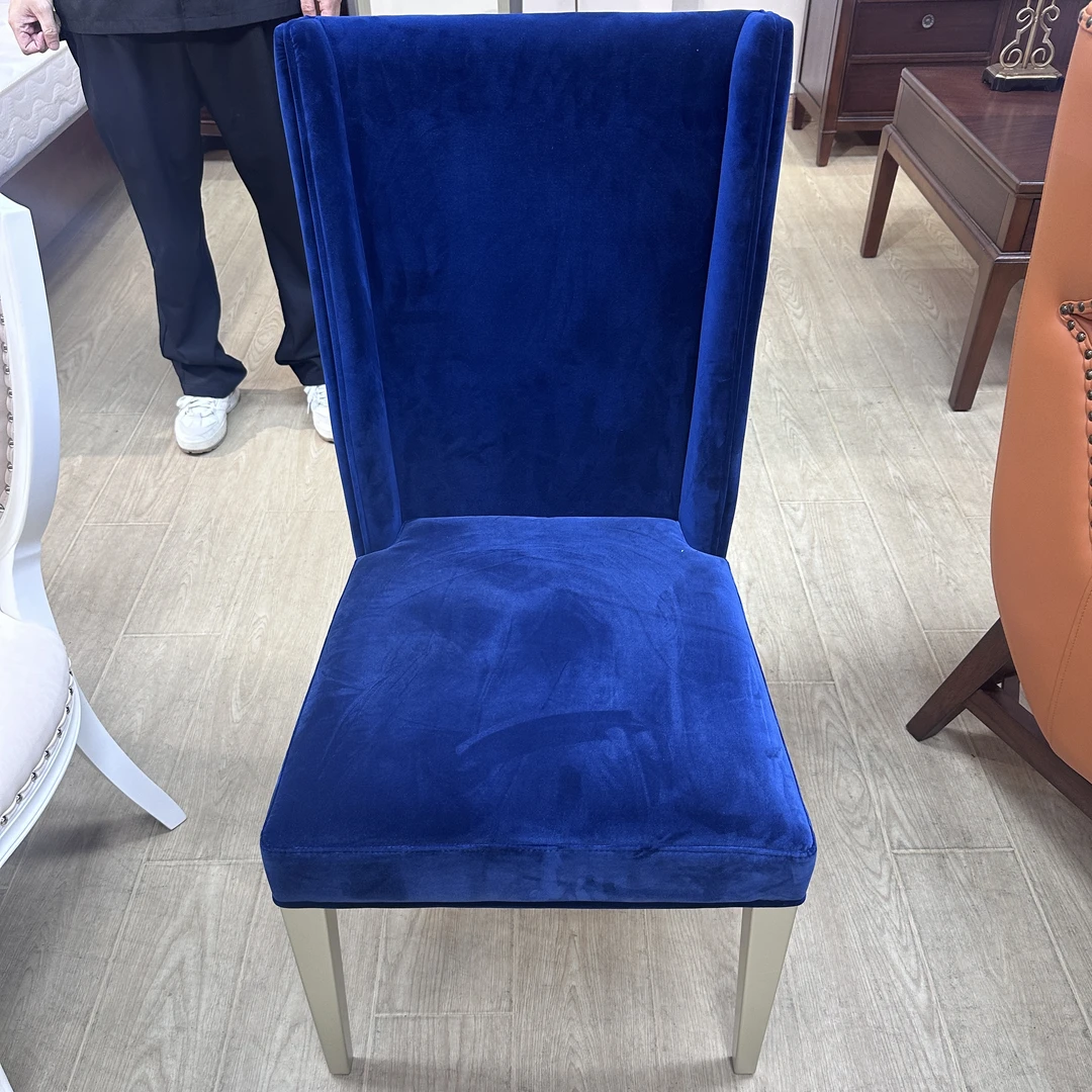 （餐椅）银狐绒弹力半包简约纯色四季通用家用椅子套罩