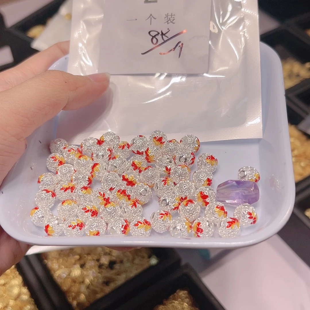 紫晶珠宝半成品银S925镀金镶嵌2