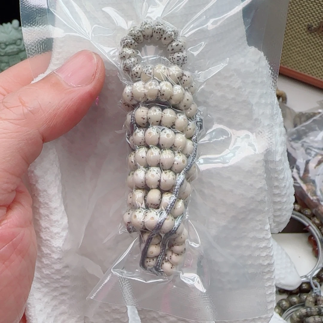 星月菩提手串大留白手工蒜瓣大肠7mm