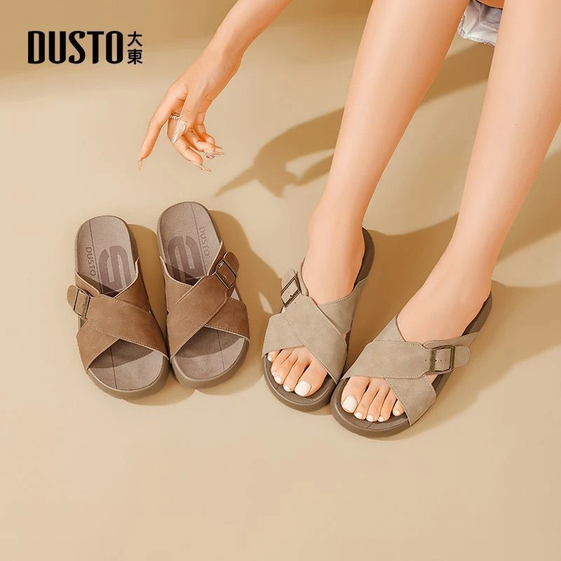 大东平底舒适勃肯拖鞋2025新款百搭复古软底休闲时尚外穿女鞋1279