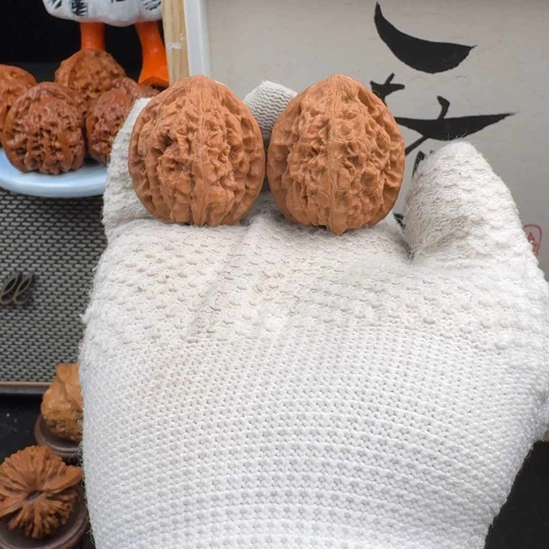 吊坠文玩核桃3701牡丹纹