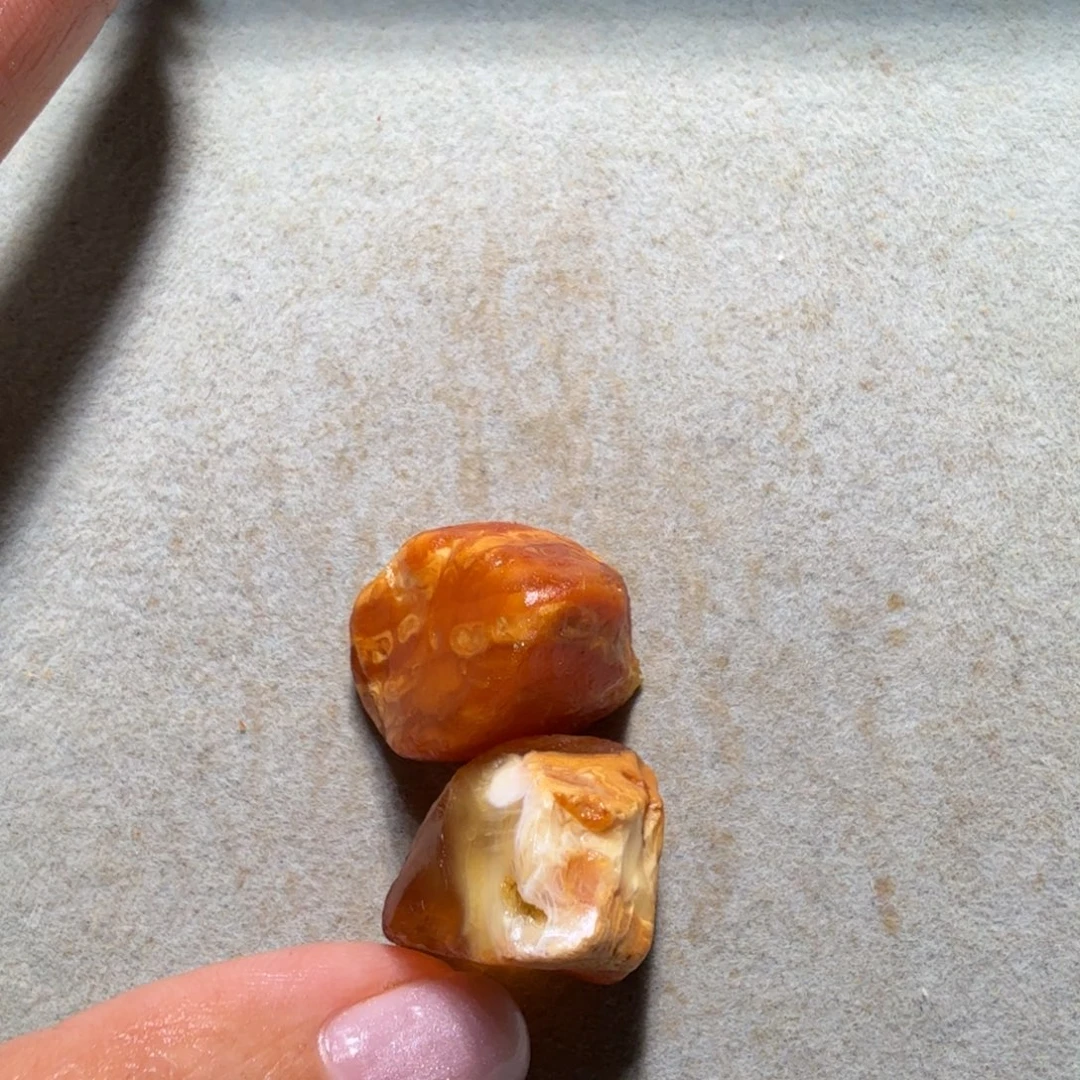 下***鱼定制琥珀未镶嵌专拍