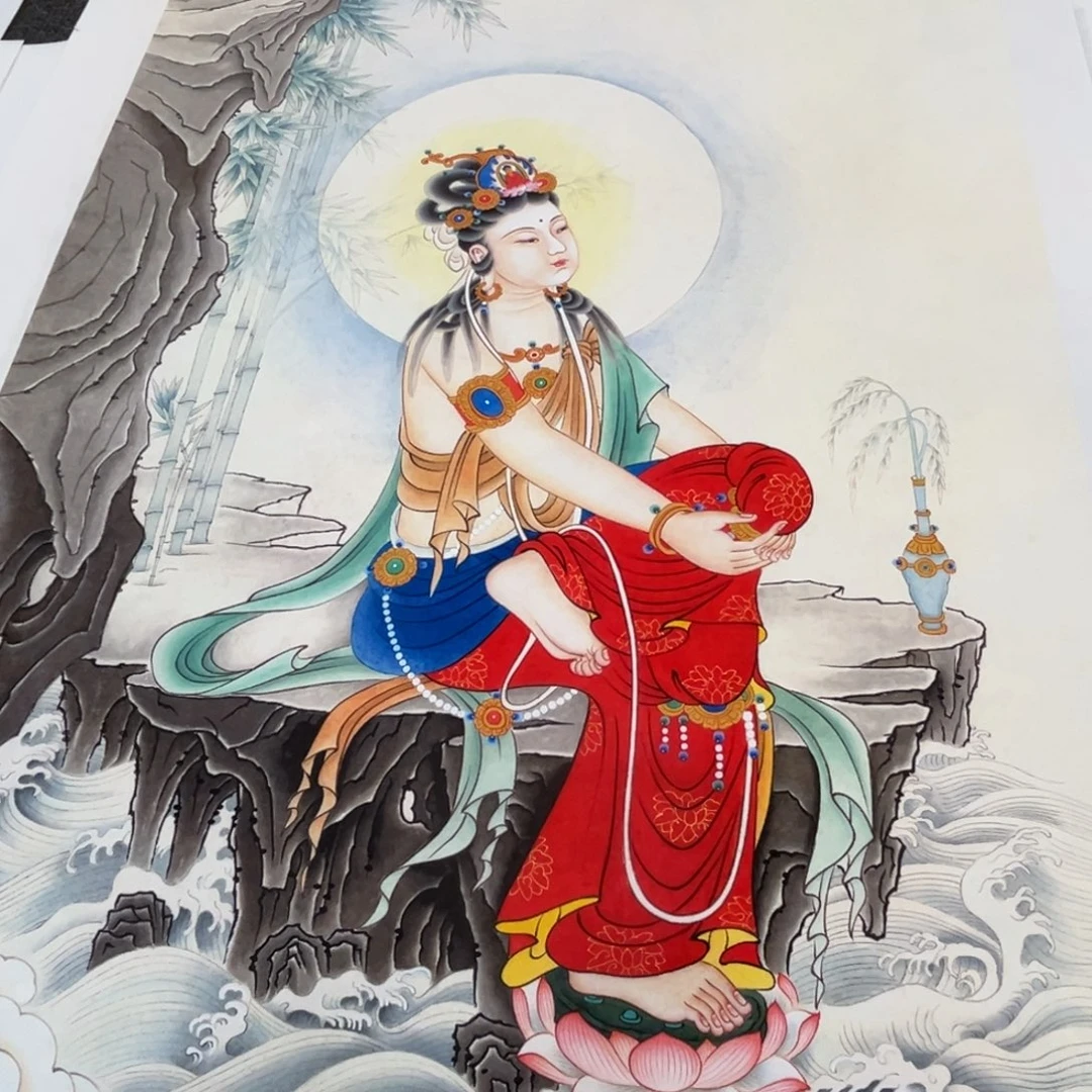 背***手国画李老师云水禅心画芯