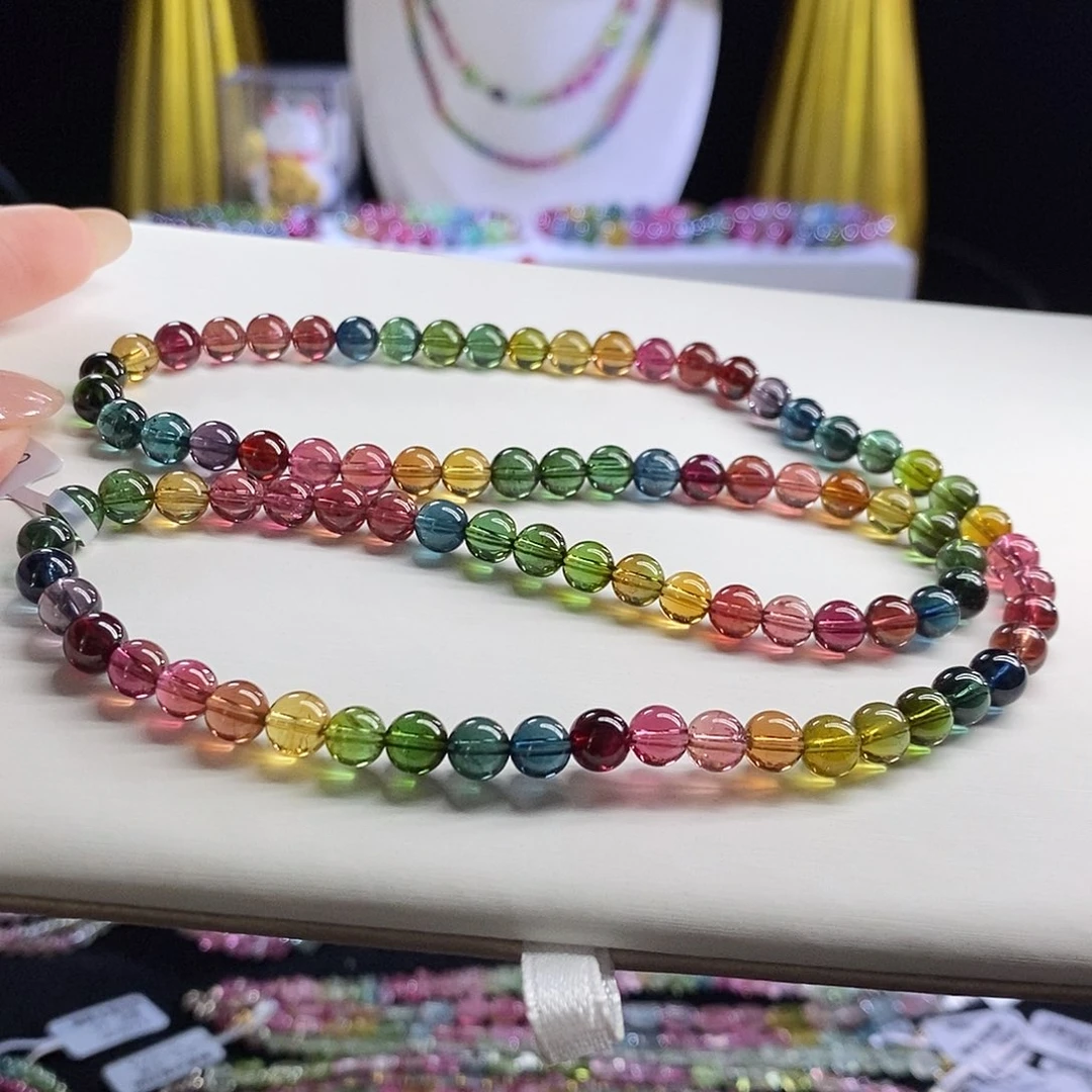 未镶嵌手链碧玺色标三圈