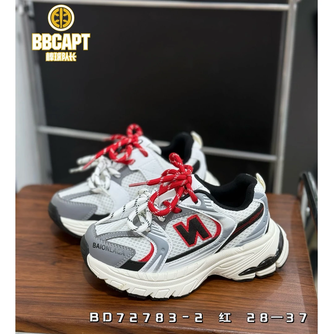 窦大漂亮专享-儿童秋季新款亲子鞋运动老爹鞋棒球队长BD72783-2