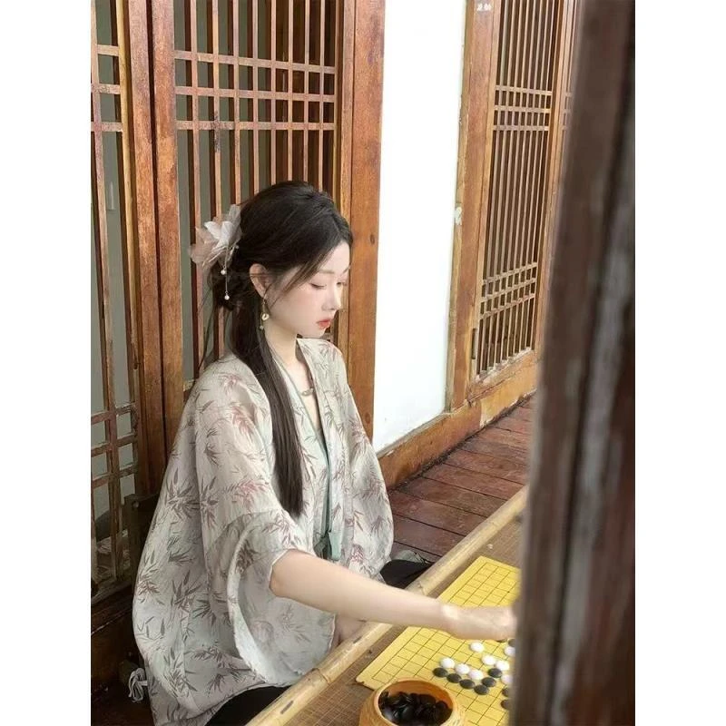 百搭长裤高腰常规古装时尚套装夏季日常纯色外搭褶皱休闲裤6568