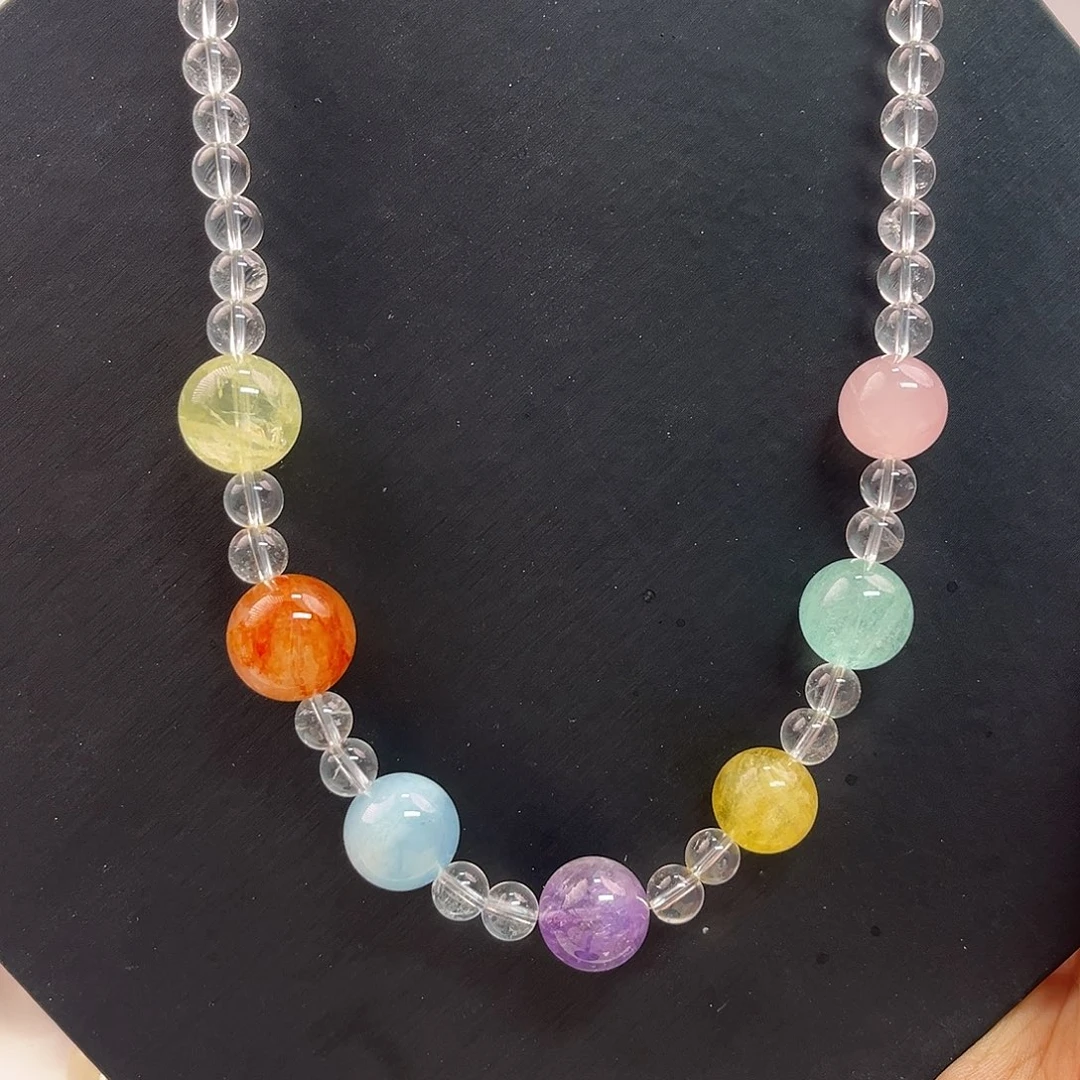 水晶未镶嵌颈饰水晶多宝项链