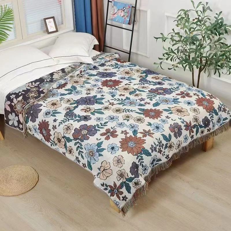 【太阳花】150*200沙发巾盖毯亲肤柔软沙发垫流苏多功能防滑简约