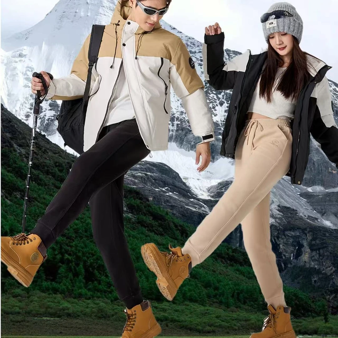 【男女同款】羊毛蚕丝防风裤轻薄时尚高弹保暖休闲裤