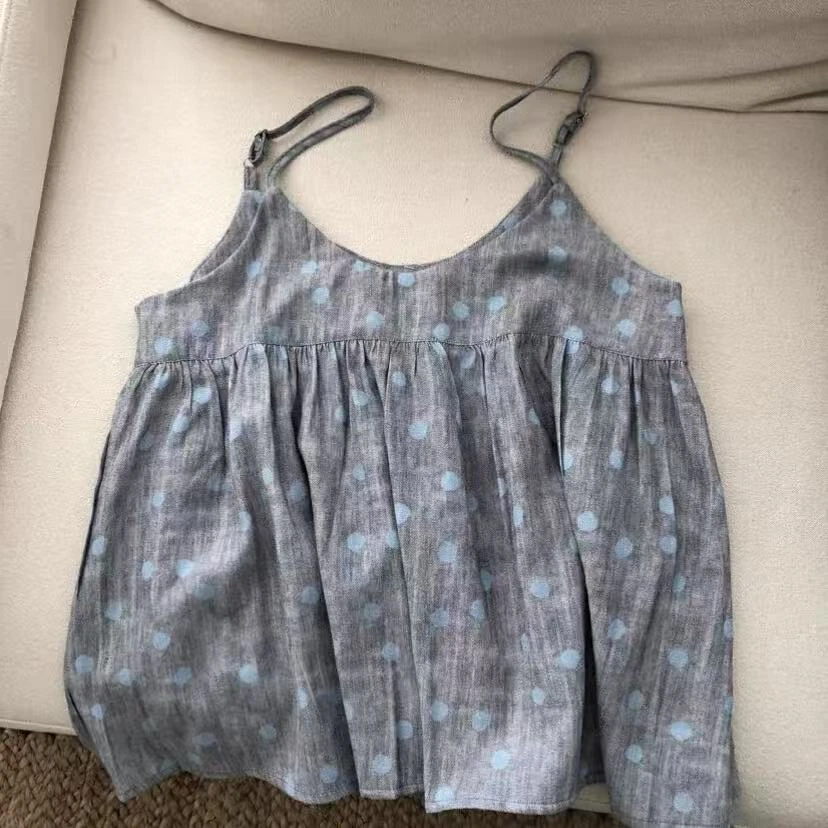 6918·DD# 波点吊带 ins简约百搭U领吊带·