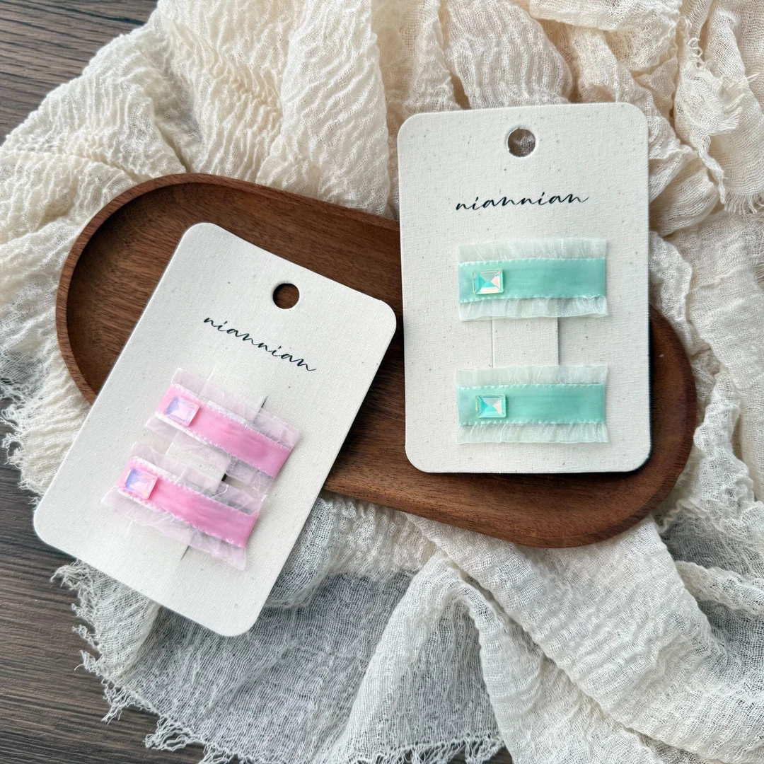 念念韩系韩钻发夹BB夹新款甜美韩国原创ins小香风布艺头饰不伤发