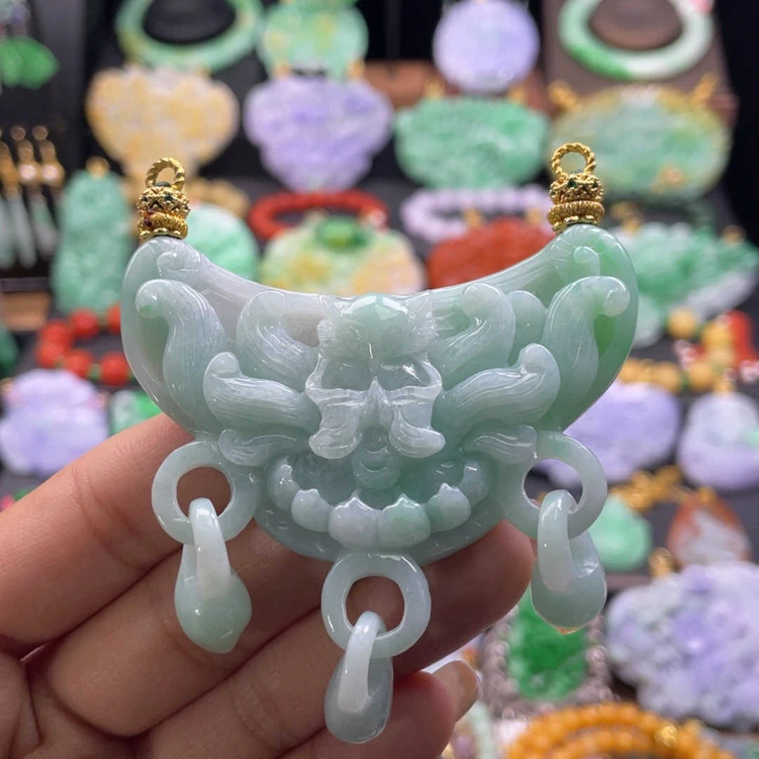 翡翠未镶嵌颈饰代编织