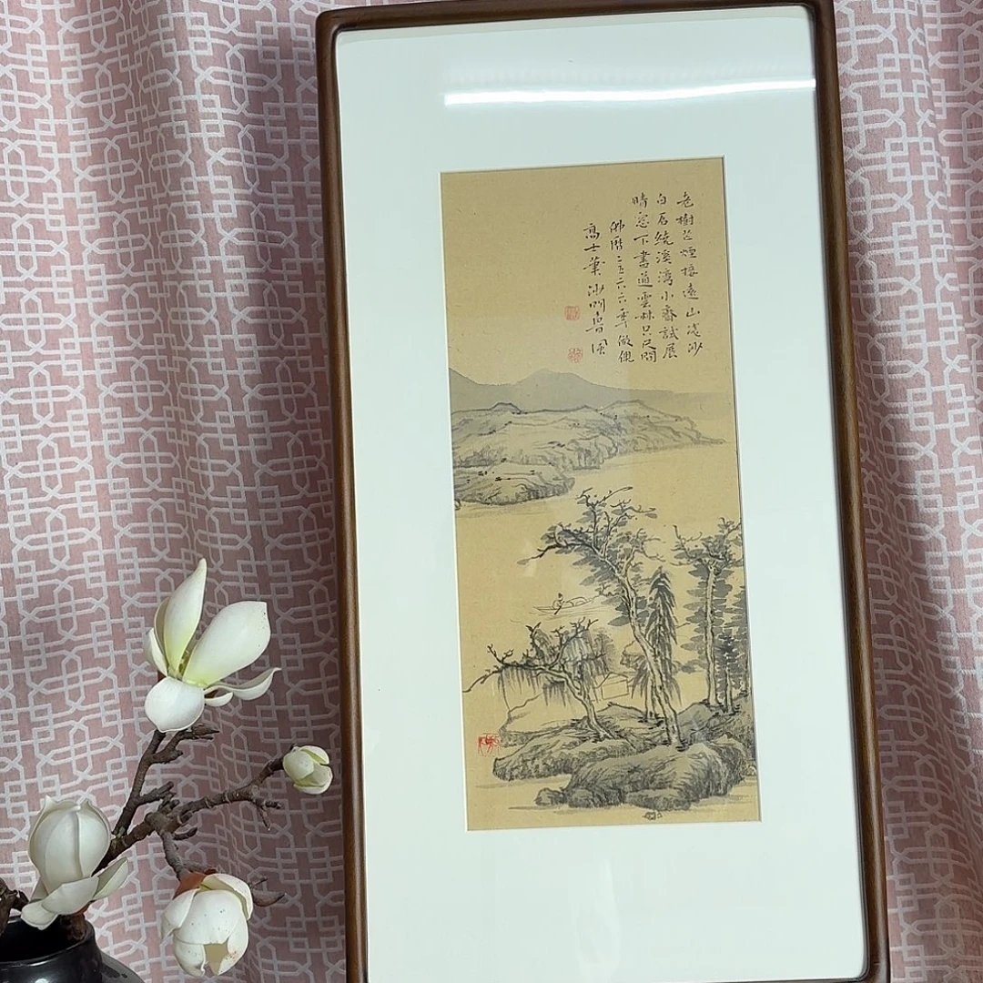 国画真人手绘作品