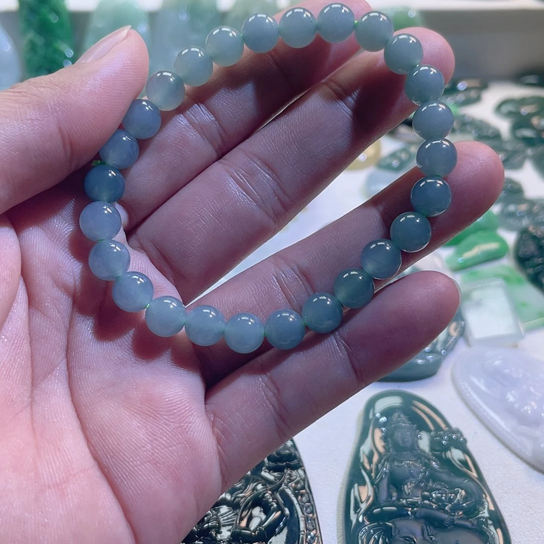 翡翠颈饰未镶嵌灯*翡翠手串