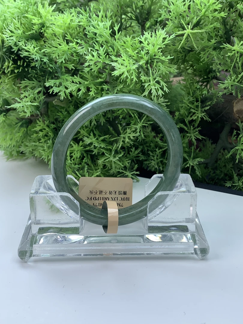 【刘思懿】天然缅甸A货翡翠手镯-K-3