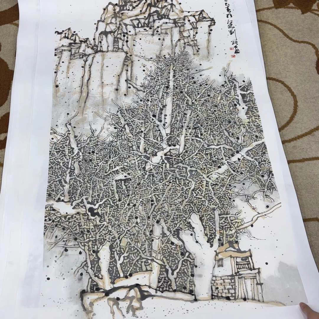 卖***象国画刘璐四尺山水童