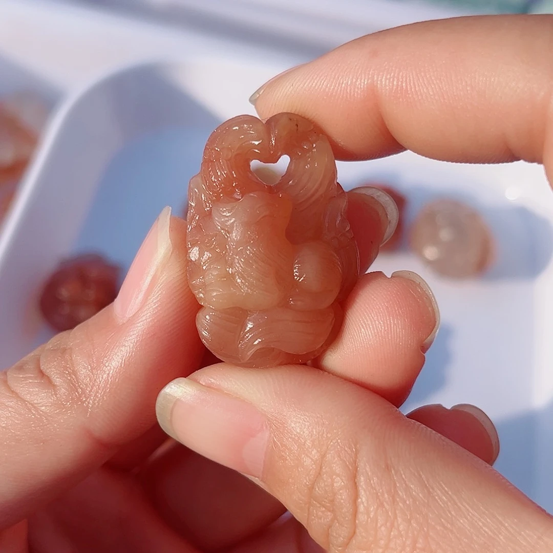 水晶颈饰银S925镶嵌?**·兔毛爱心九尾