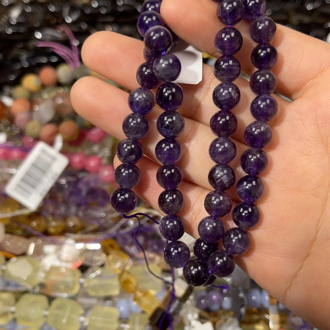 珠宝半成品紫晶银S925镶嵌乌拉圭紫水晶卡8