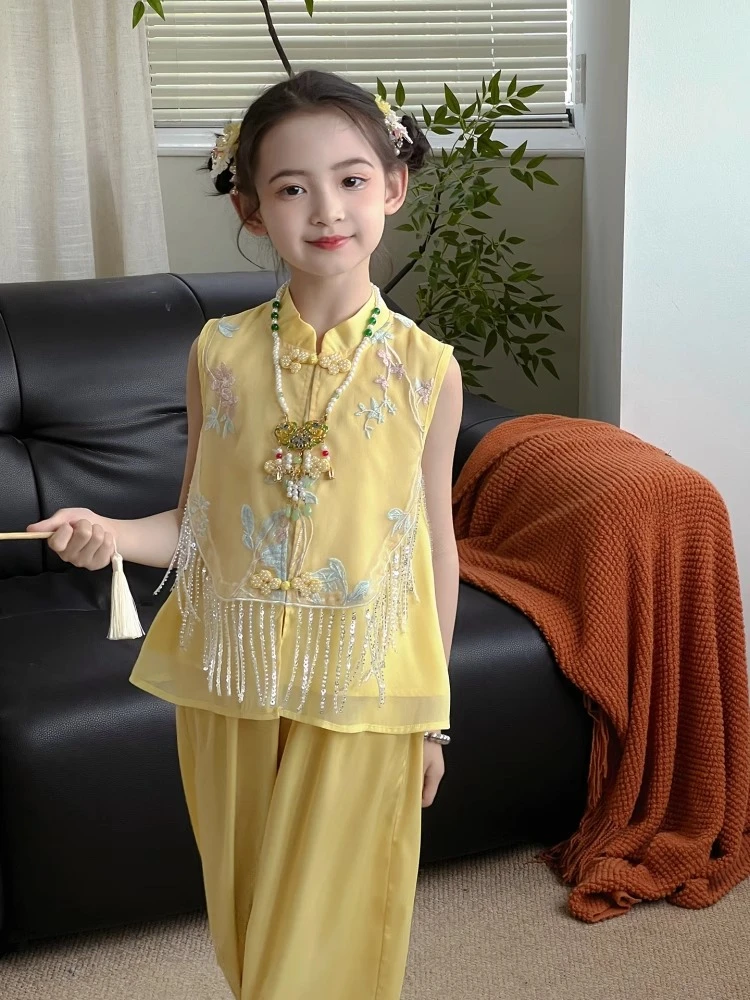 女童国风套装夏季2025新款洋气儿童汉服女孩新中式25051328