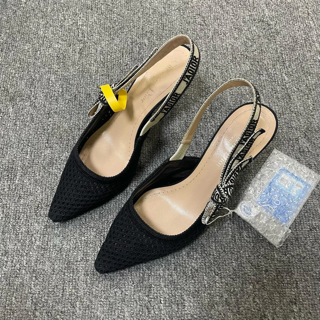 95新 DIOR/迪奥 J'Adior 镂空刺绣高跟鞋  36.5码/8882