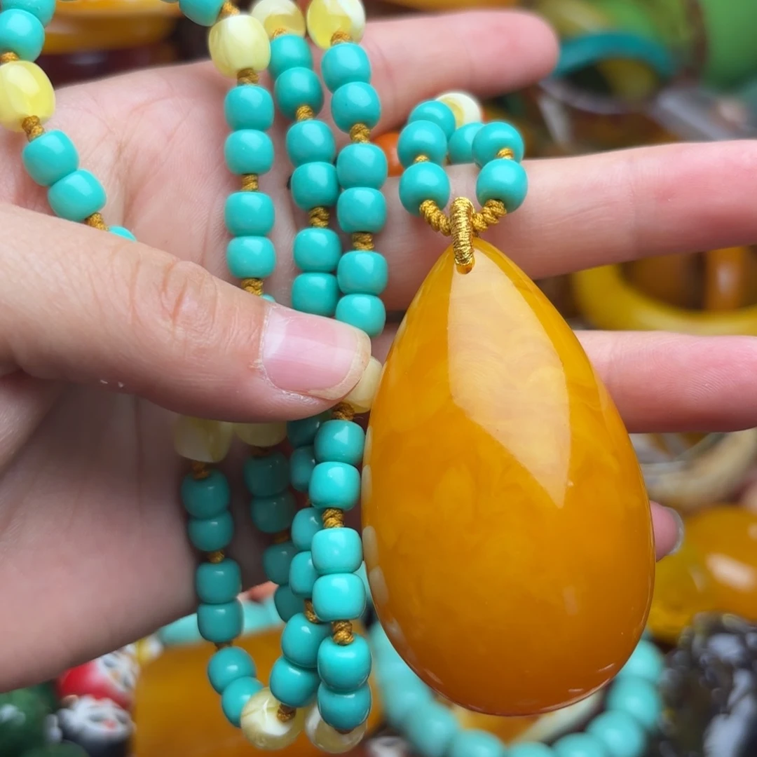 未镶嵌琥珀手串蜜蜡