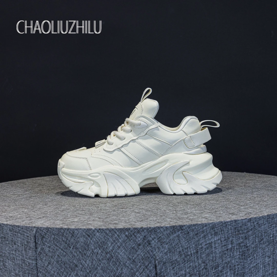 潮流之路 休闲风潮流女鞋时尚单鞋百搭透气老爹鞋厚底潮流运动鞋