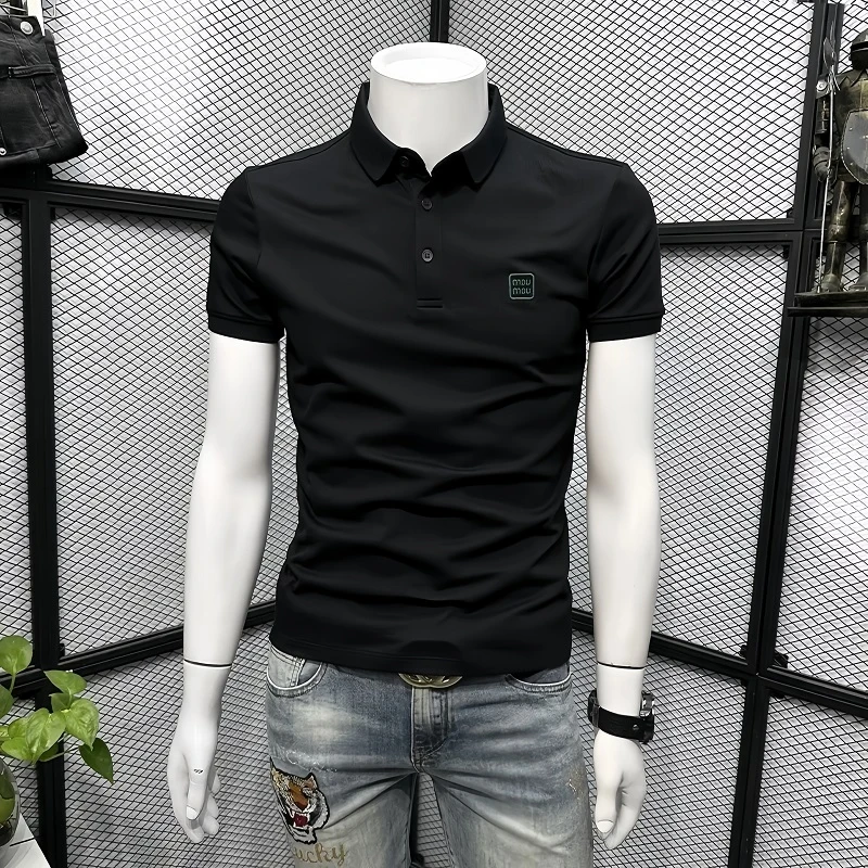 真维斯高端休闲POLO衫男短袖t恤新款夏季印花修身衬衫领保罗男款