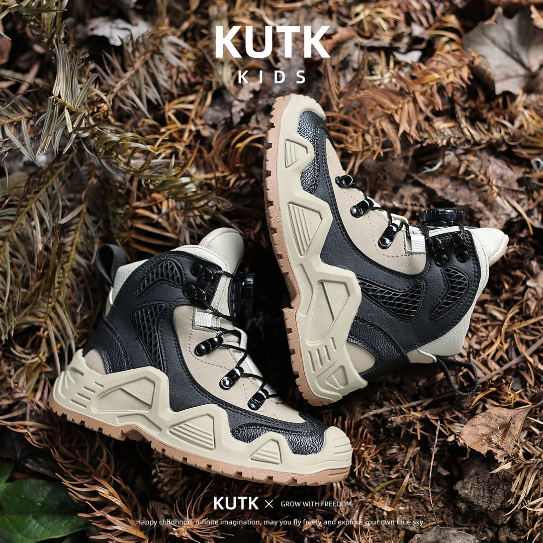 儿童户外鞋2025秋冬季新款男童鞋子女童登山鞋加绒二棉防滑运动鞋