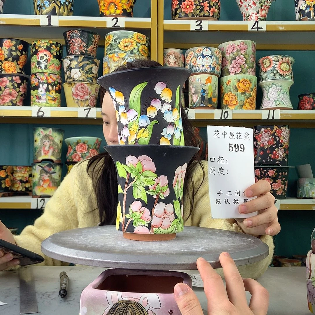 陶景德镇手工花盆599