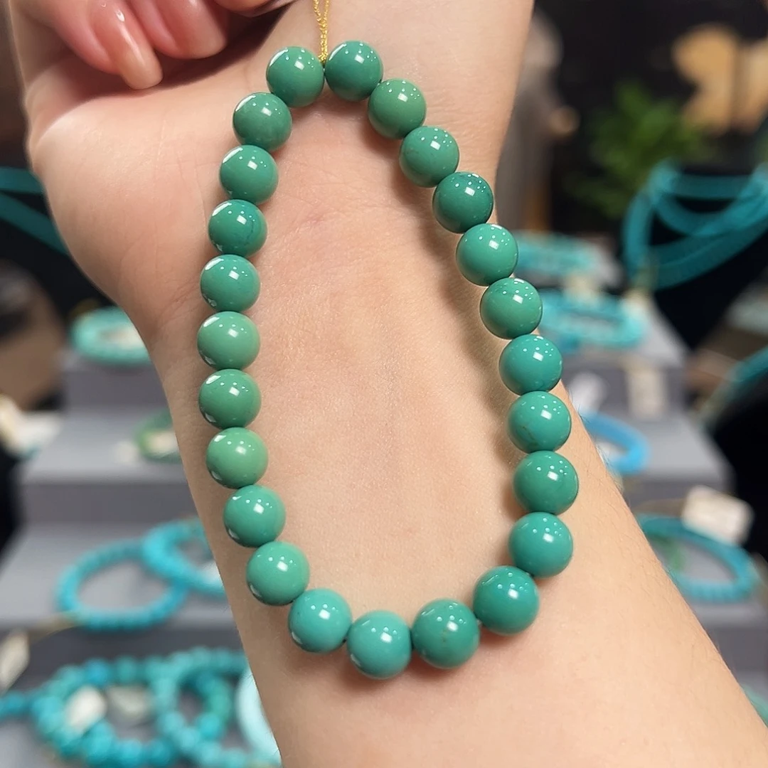 未镶嵌绿松石手串绿松石卡7.5mm，14g