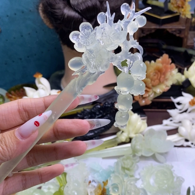 【闪购商品】岫玉未镶嵌发饰安*i