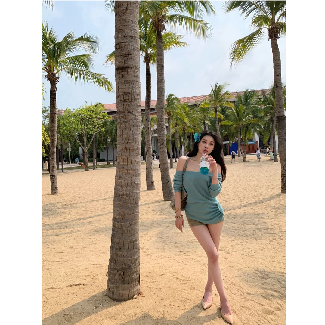 【YYUANZI】“温柔姐感”天丝慵懒松弛显白设计感针织上衣3631