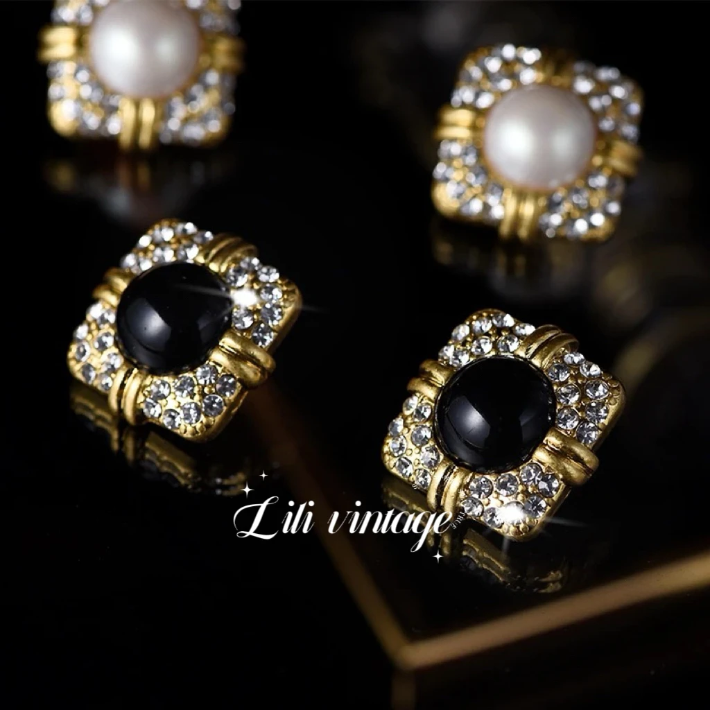 铜合金耳饰 640 641，老子：“知其白，守其黑，为天下式” 中古vintage