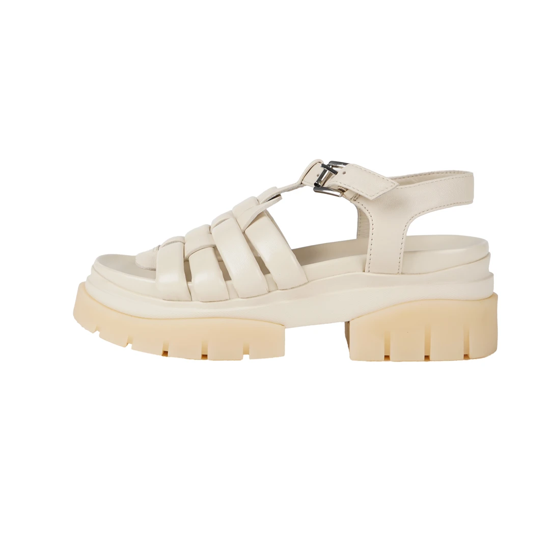 【MonTendre】平底厚底女士罗马鞋凉鞋女款真皮