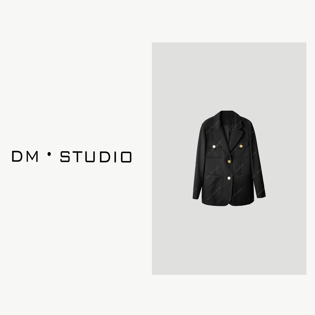 -DM•STUDIO/静奢设计款100%羊毛平驳领西服外套（8012-8828）