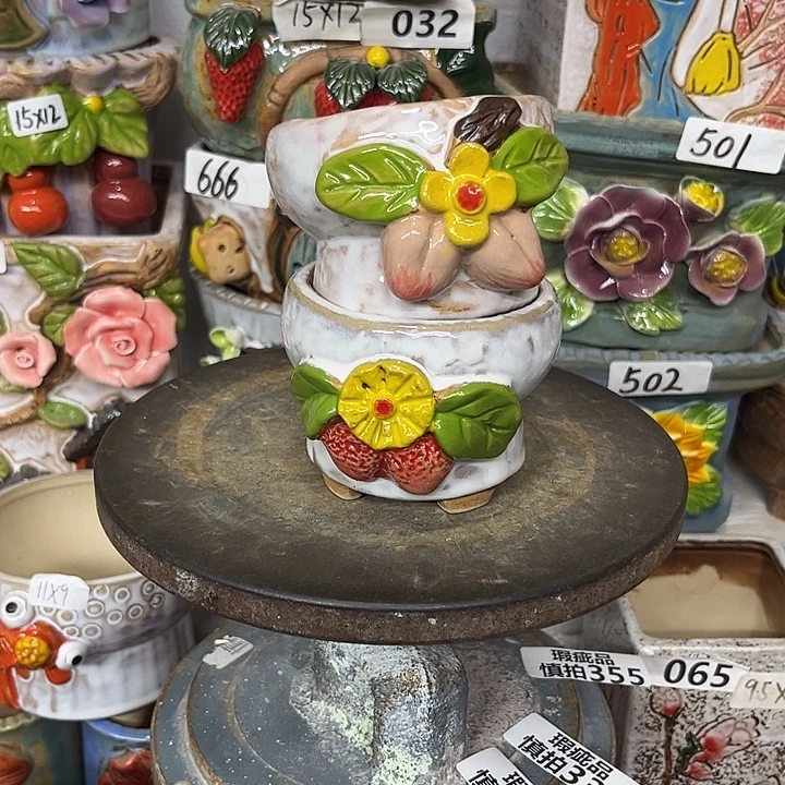 粗陶材质多肉花盆