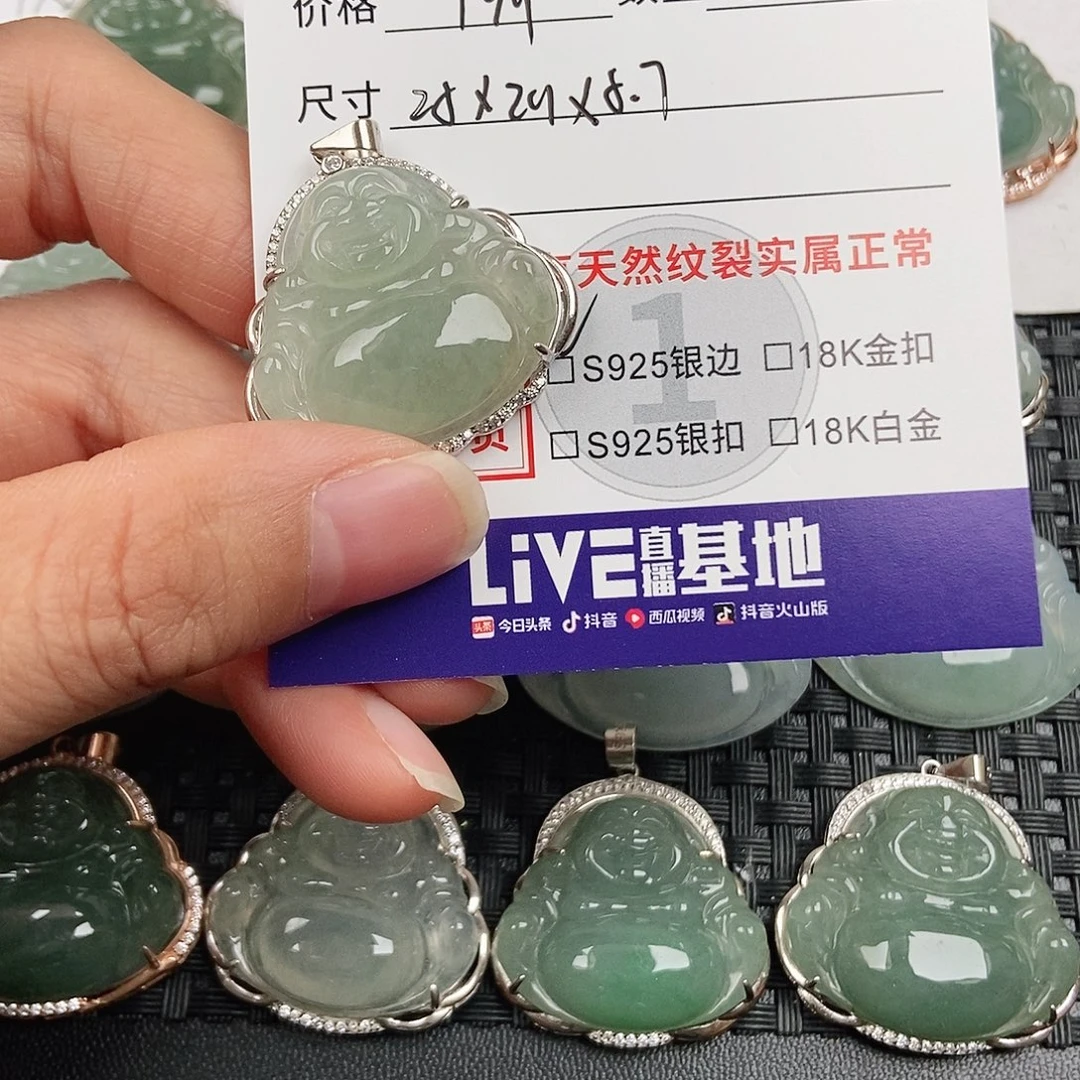 翡翠银S925镶嵌颈饰