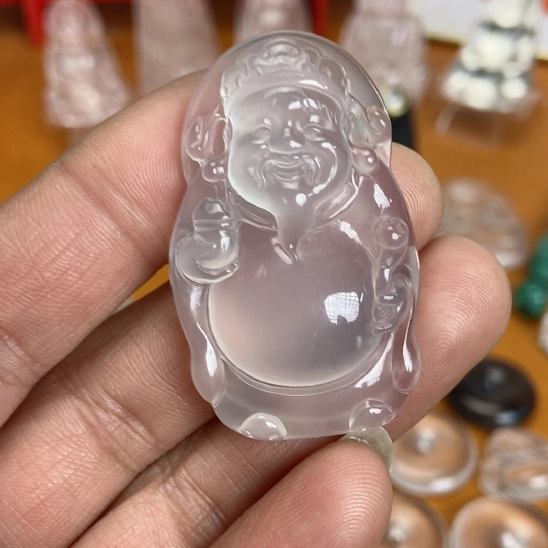 石英质玉财神未镶嵌鑫**妹
