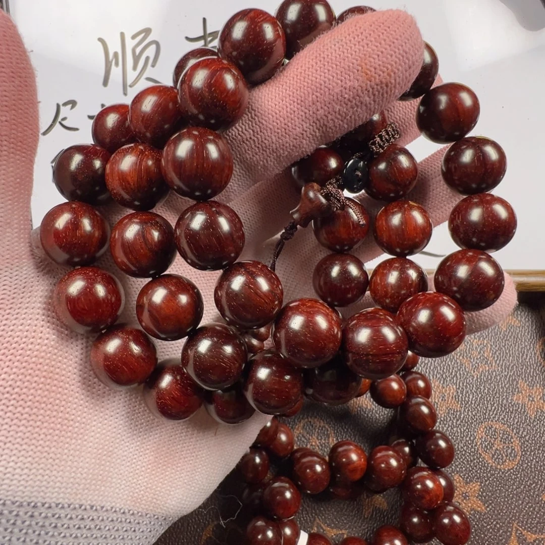 小叶紫檀手串/手链1.5帝王级泥料鳞底圆珠