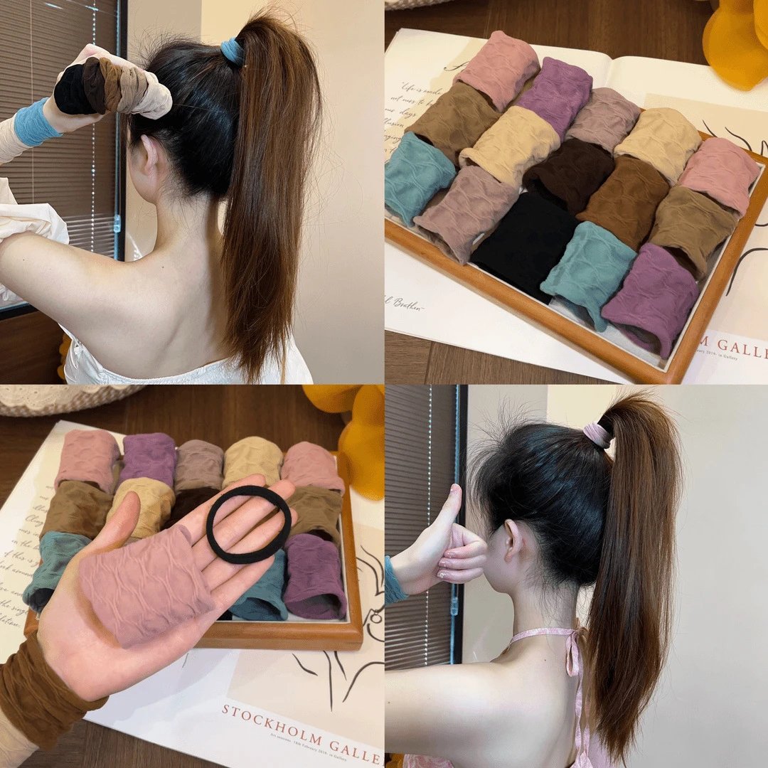 高弹力面膜发绳加宽大肠发圈耐用橡皮筋高级感头绳头饰女扎头发饰
