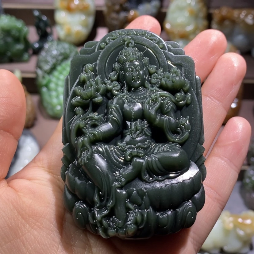 【闪购商品】和田玉未镶嵌把件墨*定制