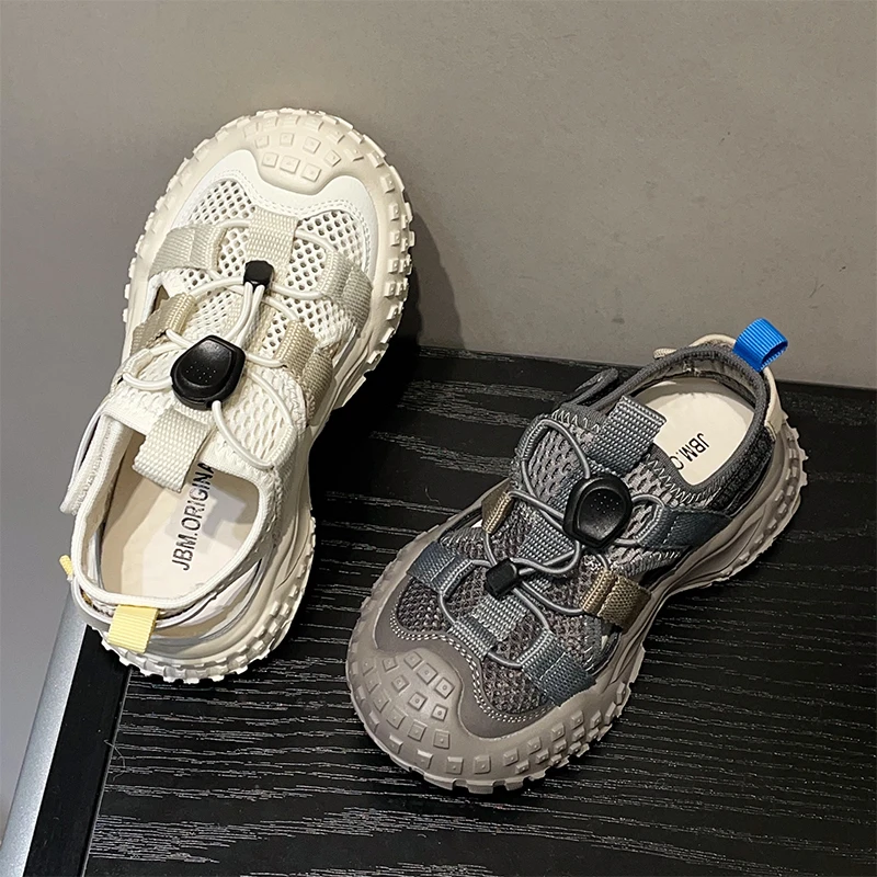 夏季新款儿童运动鞋网面透气包头男童凉鞋户外女童休闲鞋软底童鞋