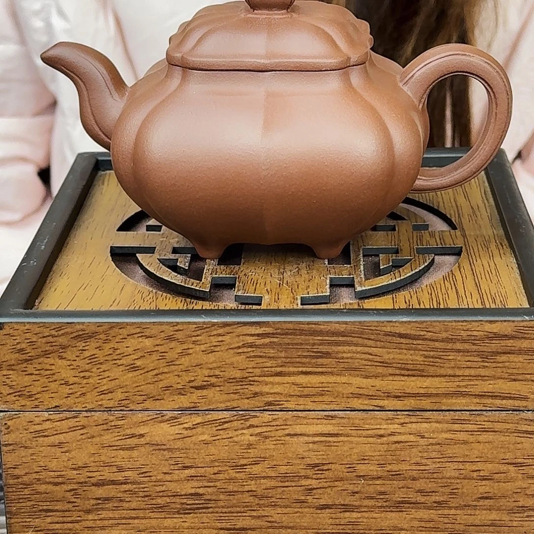 紫砂茶壶筋纹传炉300cc