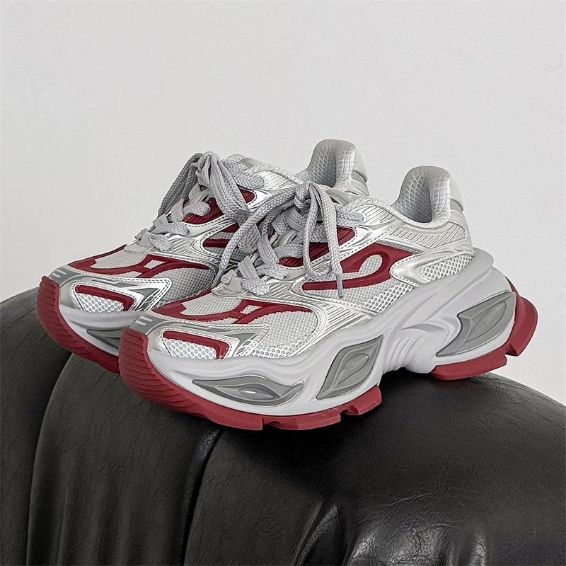 明星同款异瞳系列猫眼鞋子老爹鞋男女复古厚底增高情侣运动休闲鞋