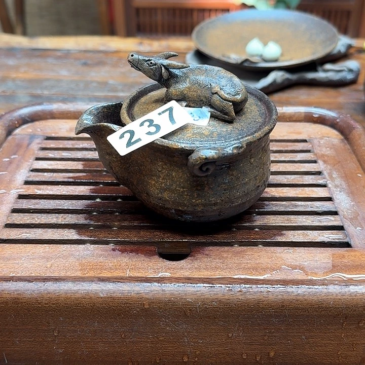 纯手工制作粗陶茶具
