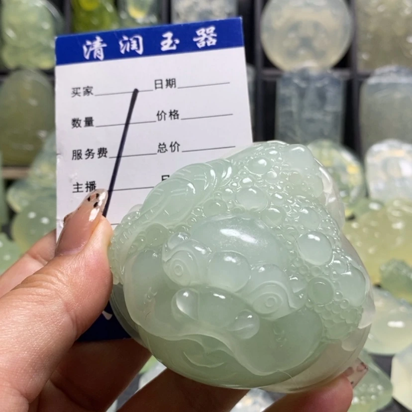 【闪购商品】蛇纹石玉合金手把件