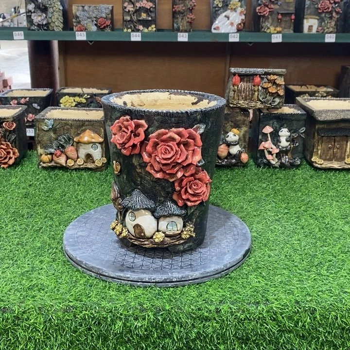 红陶青藤花器多肉花盆